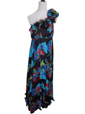 shoshanna tatiana off-the-shoulder dress Baltic Born Womens Tatiana Velvet One Shoulder Maxi Dress | Olive